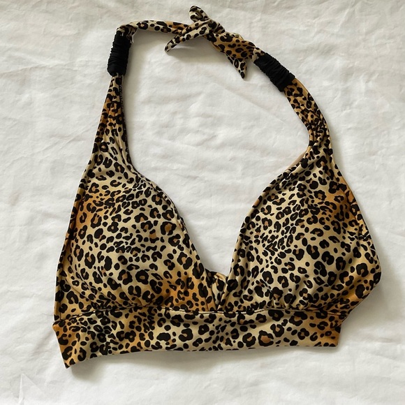 UjENA Brown and Black Bikini Halter Top - Picture 3 of 6